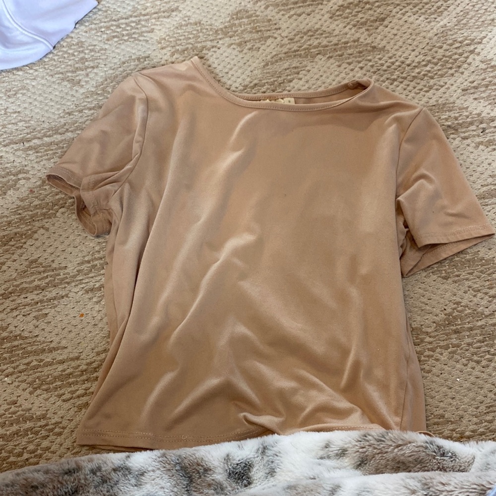 Tan crop top
